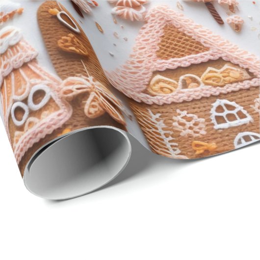 Niedliches Lebkuchen Weihnachten Geschenkpapier (Rolleneckpunkt)