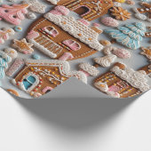 Niedliches Lebkuchen Weihnachten Geschenkpapier (Ecke)