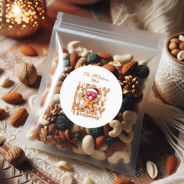 Niedliches Lebkuchen Weihnachten Runder Aufkleber