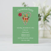 Niedliches Lebkuchen Weihnachtsfeiertag Einladung (Stehend Vorderseite)