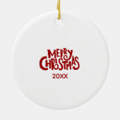 Niedliches Lebkuchen Weihnachtsfeiertag Keramik Ornament (Hinten)