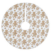 Niedliches Lebkuchen Weihnachtsgebäck Muster Polyester Weihnachtsbaumdecke (Vorderseite)