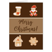 Niedliches Lebkuchen Weihnachtskarte (Vorne)