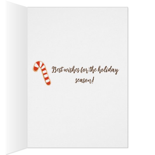 Niedliches Lebkuchen Weihnachtskarte (Innen (Rechts))