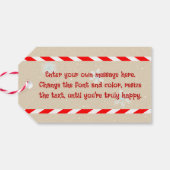 Niedliches Lebkuchenflugzeug Geschenkanhänger (Rückseite Horizontal)