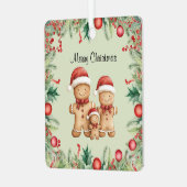 Niedliches Lebkuchengebäck Weihnachten Ornament Aus Metall (Vorderseite links)