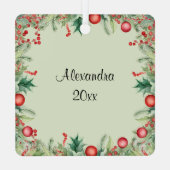 Niedliches Lebkuchengebäck Weihnachten Ornament Aus Metall (Rückseite)