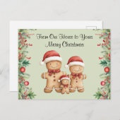 Niedliches Lebkuchengebäck Weihnachten Postkarte (Vorne/Hinten)