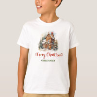 Niedliches Lebkuchenhaus im Kiefernwald