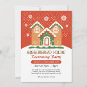 Niedliches Lebkuchenherd Dekoratives Party Einladung (Vorderseite)