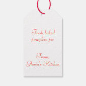 Niedliches Lebkuchenmädchen Geschenkanhänger (Rückseite)