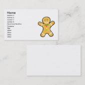 Niedliches Lebkuchenmannplätzchen Visitenkarte (Vorne/Hinten)