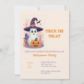 Niedliches Leckerei Kinder Halloween-Party Einladung (Vorderseite)