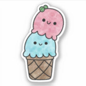 Niedliches leckeres Eis Aufkleber (Vorderseite)