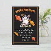 Niedliches, leckeres Halloween-Party Einladung (Stehend Vorderseite)
