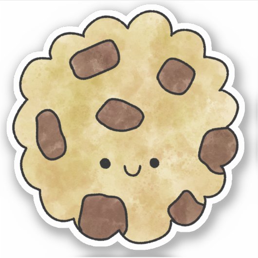 Niedliches leckeres Schokoladenkeks Aufkleber (Vorderseite)