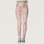 Niedliches Leggings<br><div class="desc">Weihnachtslebkuchen-Mann-Muster im Imitat-Rosengold</div>