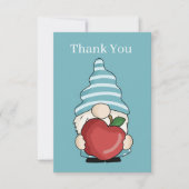 Niedliches Lehrergnome verleiht Gefühl Dankeskarte (Vorderseite)