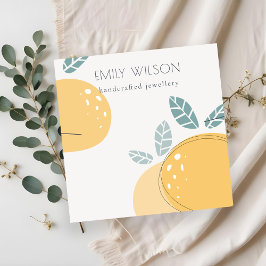 Niedliches Lemon Abstrakt Frucht Fett Nekklace Dis Quadratische Visitenkarte