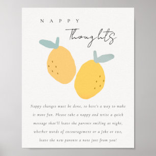 Niedliches Lemon Citrus Late Night Diaper Nappegam Poster