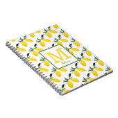 Niedliches Lemon Monogram Name Notebook Notizblock (Rechte Seite)