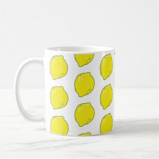 Niedliches Lemon-Muster Kaffeetasse (Links)