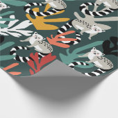 Niedliches Lemur-Wrapper Geschenkpapier (Ecke)
