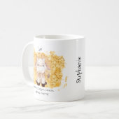Niedliches Leo Lion Watercolor Bull Zodiac Monogra Kaffeetasse (Vorderseite Links)
