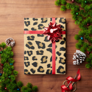 Niedliches Leopard-Druckmuster Geschenkpapier