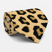Niedliches Leopard-Druckmuster Krawatte (Gerollt)