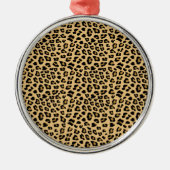 Niedliches Leopard-Druckmuster Ornament Aus Metall (Vorne)