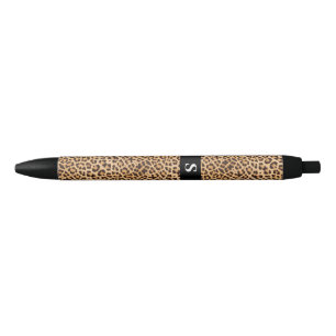 Niedliches Leopard-Monogramm Kugelschreiber