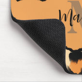 Niedliches Leopard-Monogramm Mousepad (Ecke)