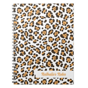 Niedliches Leopard Print SpiralNotebook Notizblock