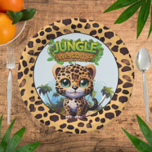 Niedliches Leopard Print Wild Tropical Wildlife Pa