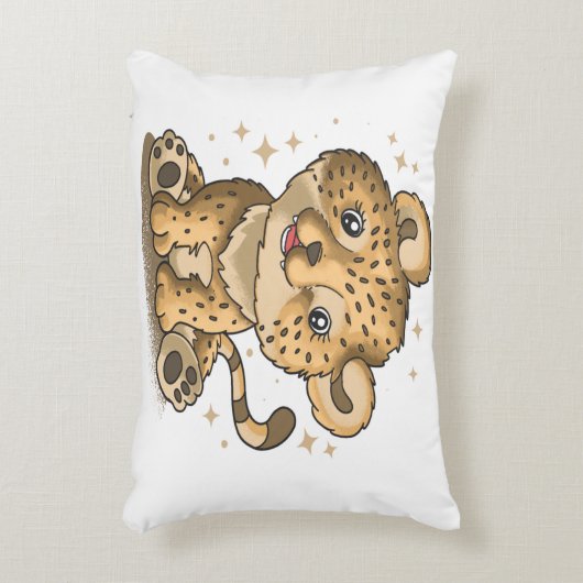 niedliches Leopardendesign Dekokissen (Vorderseite(Vertikal))