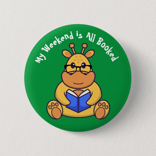 Niedliches Lesebuch Button (Vorderseite)