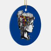 Niedliches Lesebuch Keramik Ornament (Rechts)