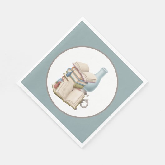 niedliches Lesebuch-Party Serviette (Ecke)