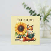 Niedliches Lesefeld oder Club-Party Einladung (Stehend Vorderseite)