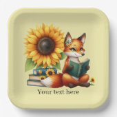 Niedliches Lesefeld oder Club-Party Pappteller (Vorderseite)