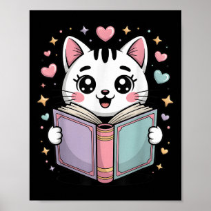 Niedliches Lesen des Katalogbuchs Lover Lehrer Bib Poster