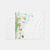 Niedliches Lesen eines Buches Fleecedecke (Vorderseite (Horizontal))