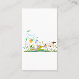 Niedliches Lesen eines Buches Visitenkarte