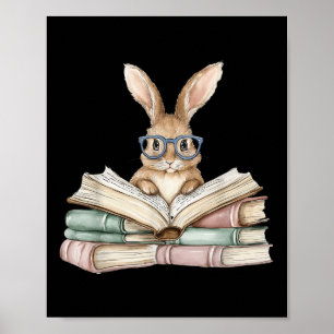 Niedliches Lesen von Bunny Gles Books Bookworter R Poster