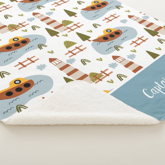 Niedliches Leuchtturm und Muster für das Kid-Boot Sherpadecke (3/4)