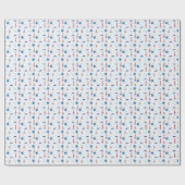 Niedliches Leuchtturmschiff und Sea Gull Blue Geschenkpapier (Flach)