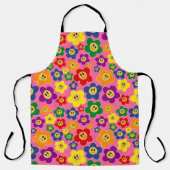 Niedliches LGBT-Regenbogen-Blume-Muster - rosa Schürze (Vorderseite)