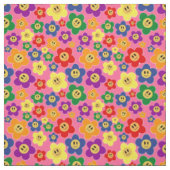 Niedliches LGBT-Regenbogen-Blume-Muster - rosa Stoff (Muster)