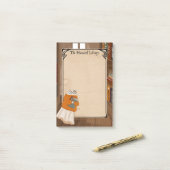 Niedliches Librarian Ghost Spooky Notizblock (Auf Schreibtisch)